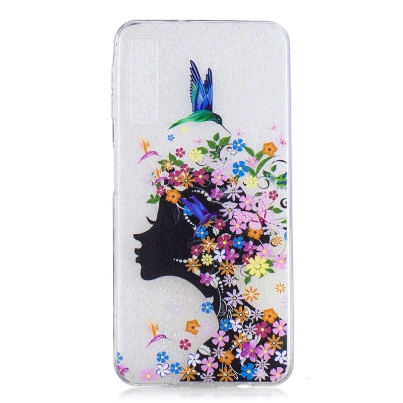 Cover Samsung Galaxy A7 Gennemsigtig Blomsterpige Beskyttelse