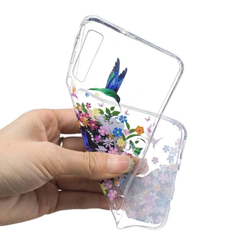 Cover Samsung Galaxy A7 Gennemsigtig Blomsterpige Beskyttelse