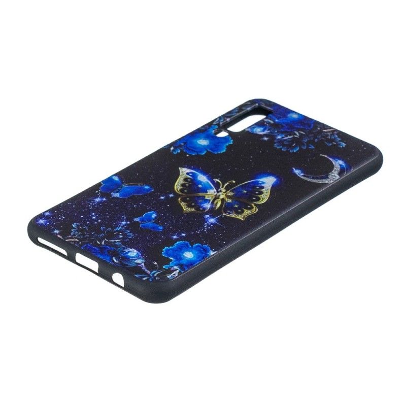 Cover Samsung Galaxy A7 Gylden Sommerfugl Beskyttelse