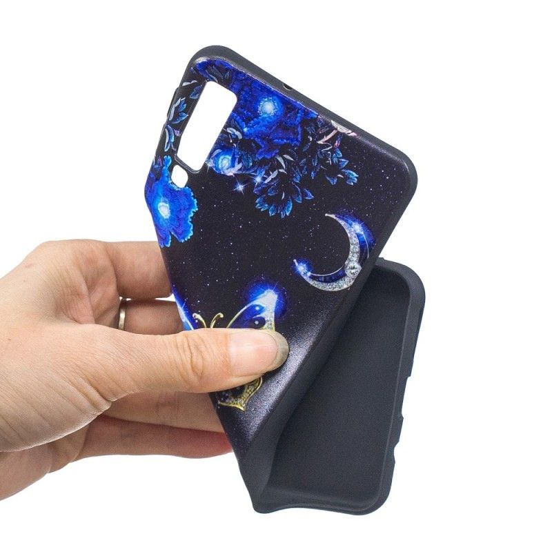 Cover Samsung Galaxy A7 Gylden Sommerfugl Beskyttelse