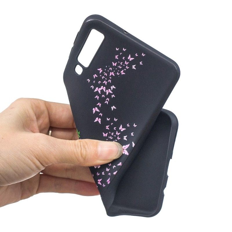 Cover Samsung Galaxy A7 Kvinde Med Et Blomstret Hoved