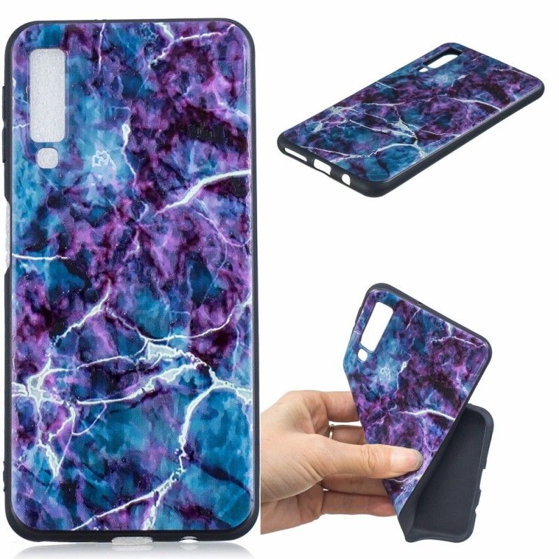 Cover Samsung Galaxy A7 Lilla Marmor