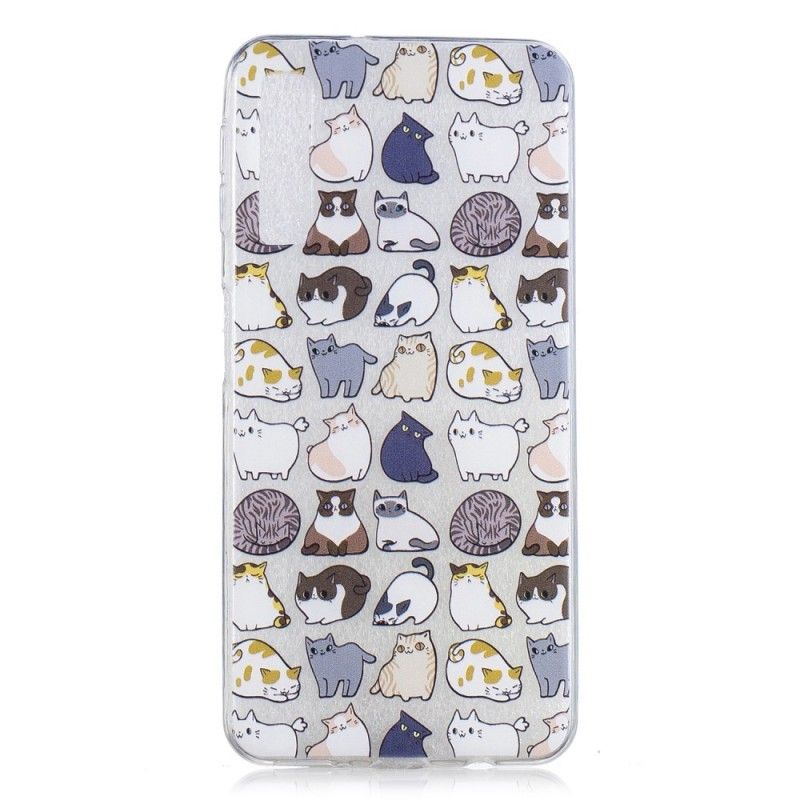 Cover Samsung Galaxy A7 Mobilcover Gennemsigtige Flere Katte