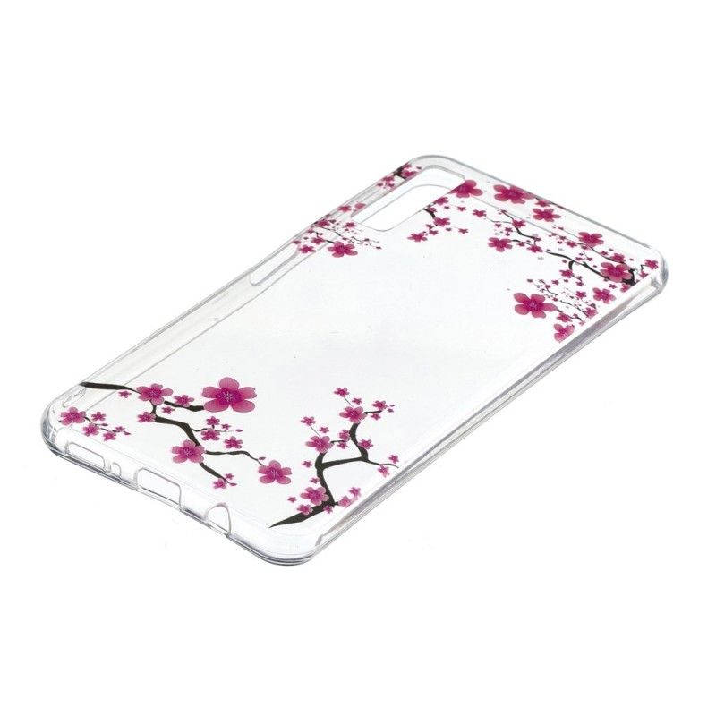 Cover Samsung Galaxy A7 Mobilcover Gennemsigtigt Blomstrende Træ