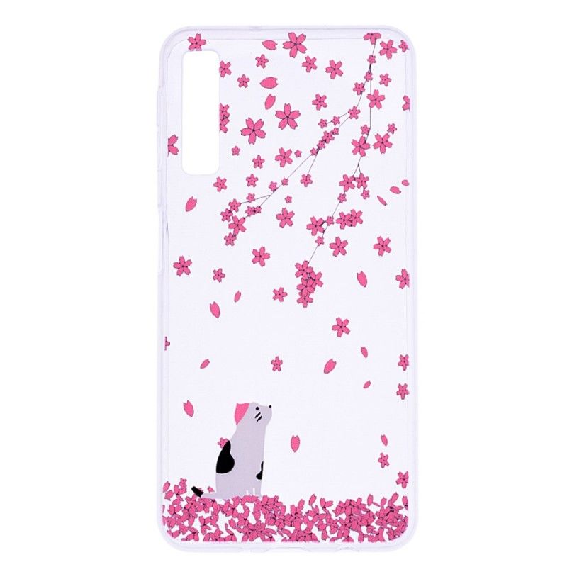 Cover Samsung Galaxy A7 Regn Af Blomster Og Kat