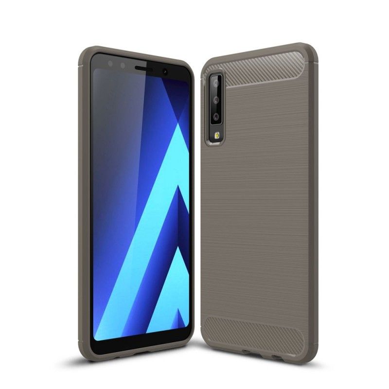 Cover Samsung Galaxy A7 Sort Mobilcover Børstet Kulfiber