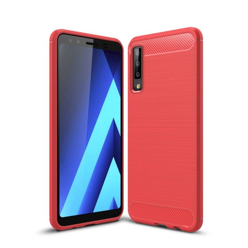 Cover Samsung Galaxy A7 Sort Mobilcover Børstet Kulfiber