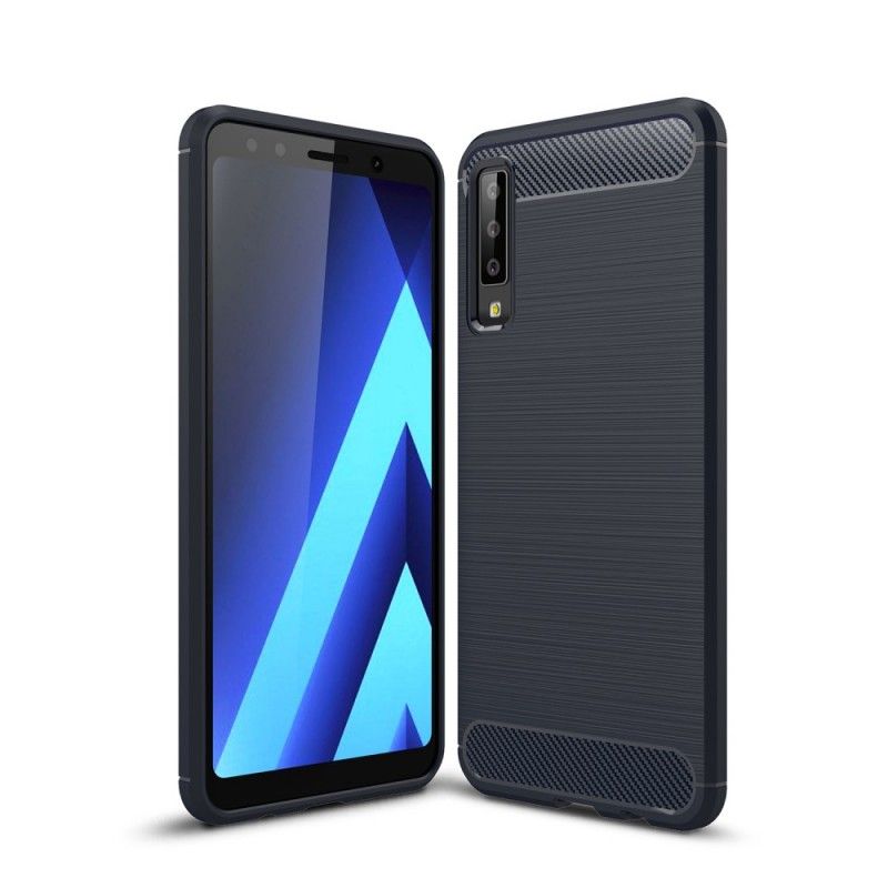 Cover Samsung Galaxy A7 Sort Mobilcover Børstet Kulfiber