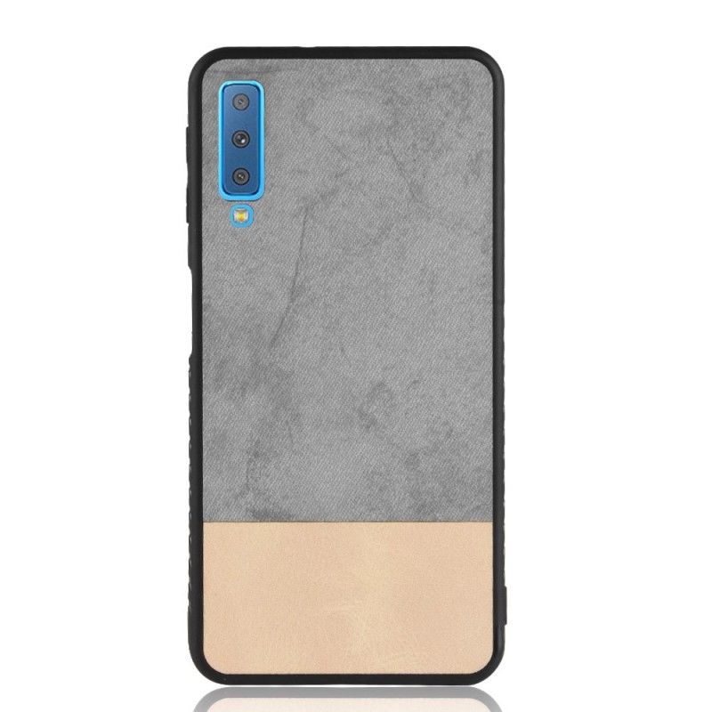 Cover Samsung Galaxy A7 Sort Tofarvet Imiteret Læder Beskyttelse