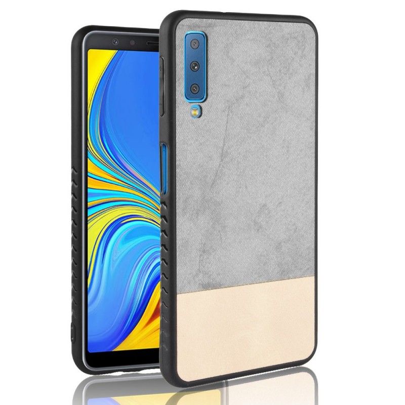 Cover Samsung Galaxy A7 Sort Tofarvet Imiteret Læder Beskyttelse