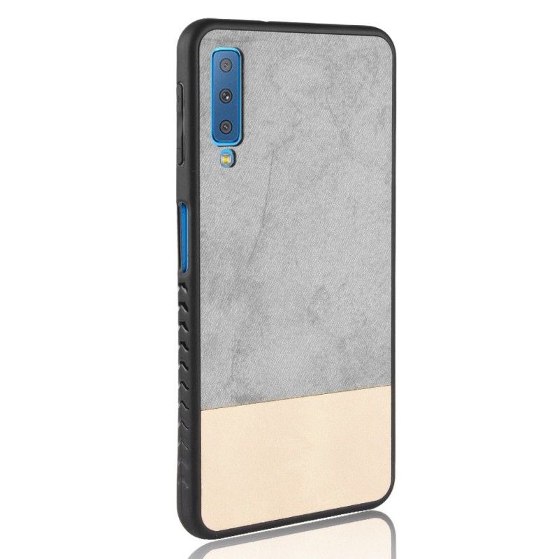 Cover Samsung Galaxy A7 Sort Tofarvet Imiteret Læder Beskyttelse