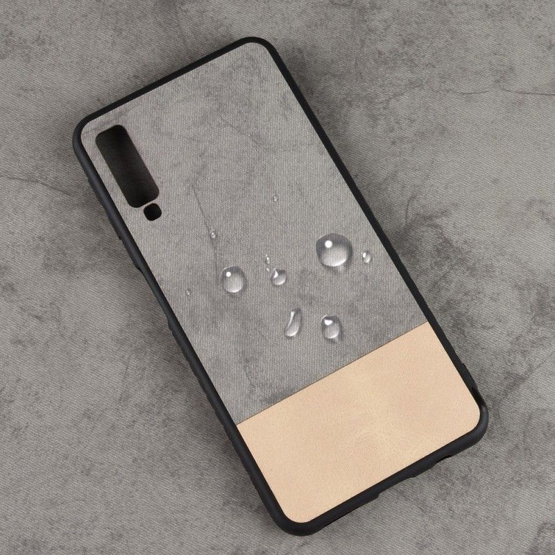 Cover Samsung Galaxy A7 Sort Tofarvet Imiteret Læder Beskyttelse