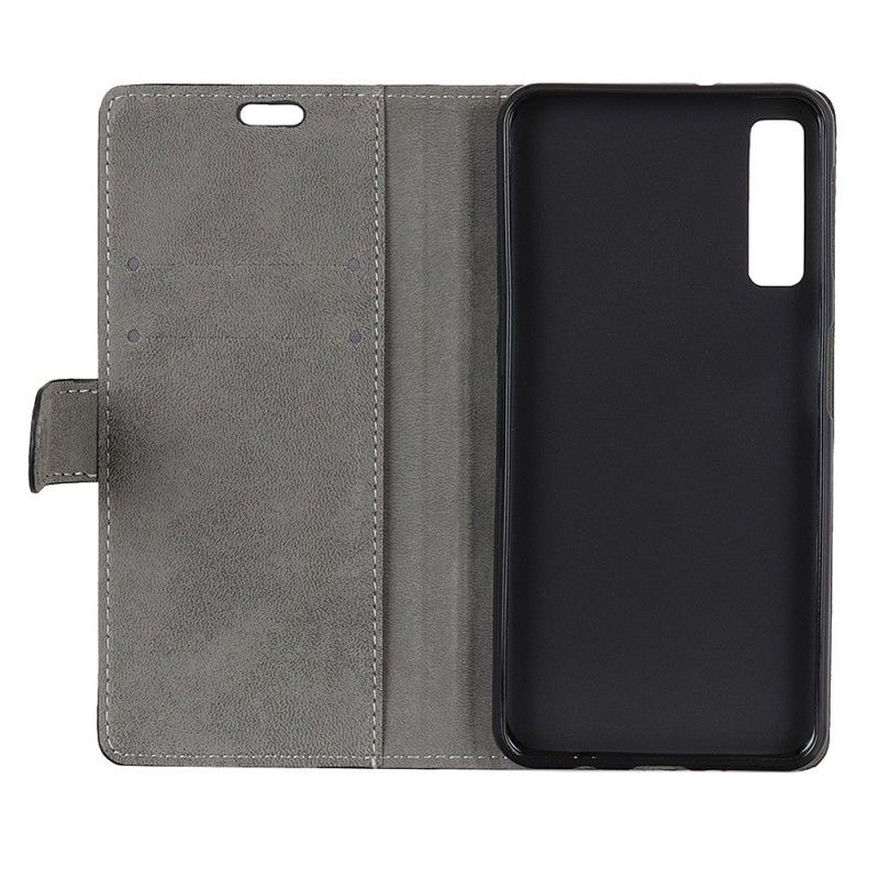 Flip Cover Læder for Samsung Galaxy A7 Sort Elegant Imiteret Læder