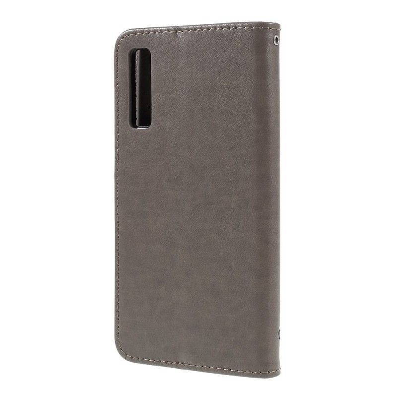 Flip Cover Læder for Samsung Galaxy A7 Sort Sommerfugle Og G-Streng