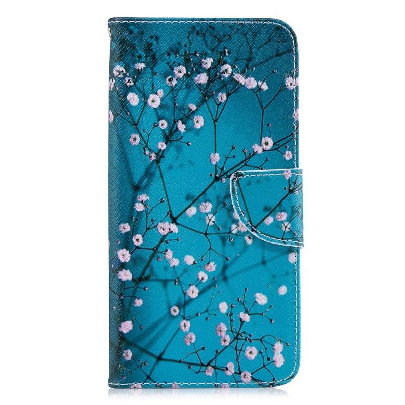 Flip Cover Læder Samsung Galaxy A7 Blomstrende Træ