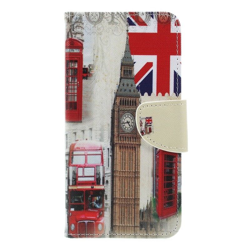 Flip Cover Læder Samsung Galaxy A7 London Tur