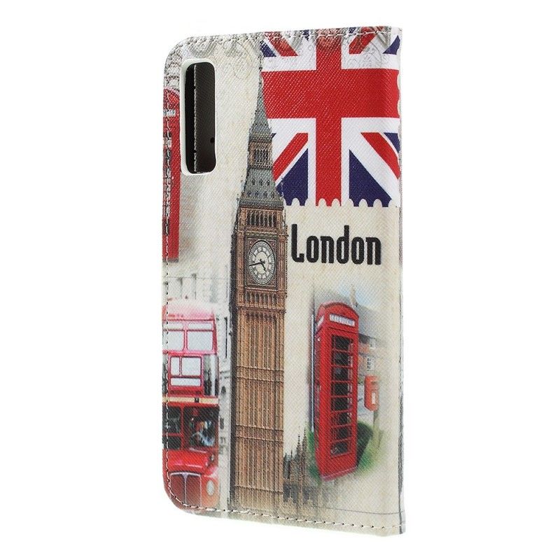 Flip Cover Læder Samsung Galaxy A7 London Tur