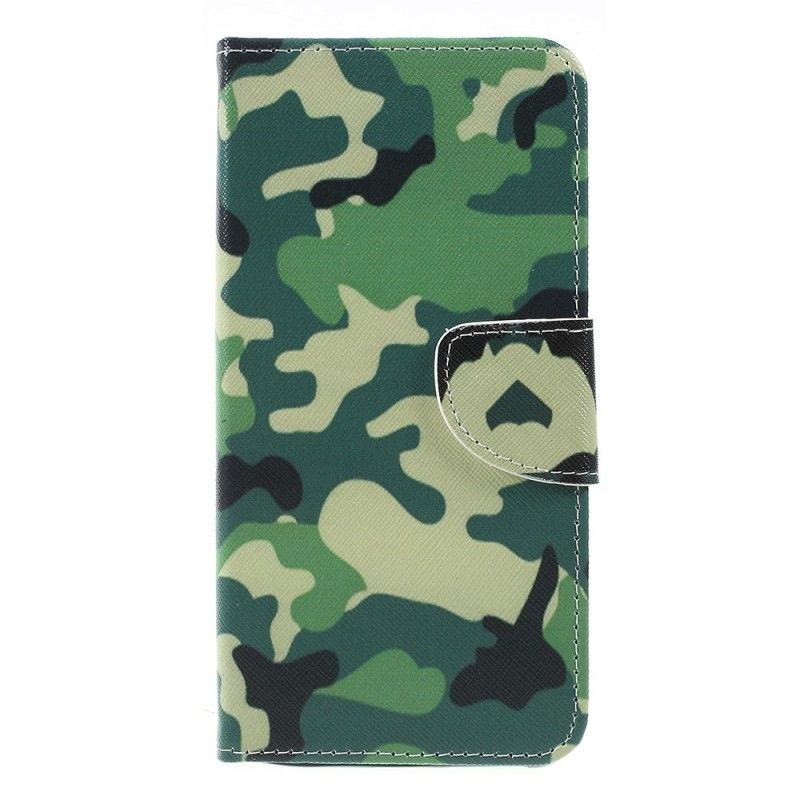 Flip Cover Læder Samsung Galaxy A7 Militær Camouflage