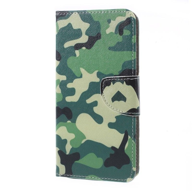 Flip Cover Læder Samsung Galaxy A7 Militær Camouflage