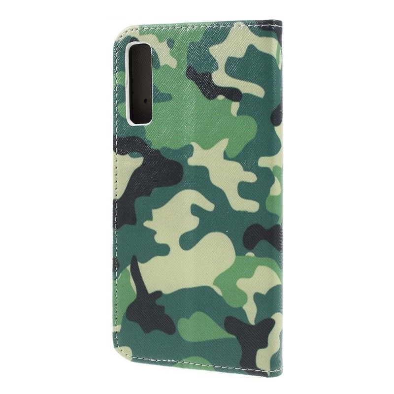 Flip Cover Læder Samsung Galaxy A7 Militær Camouflage