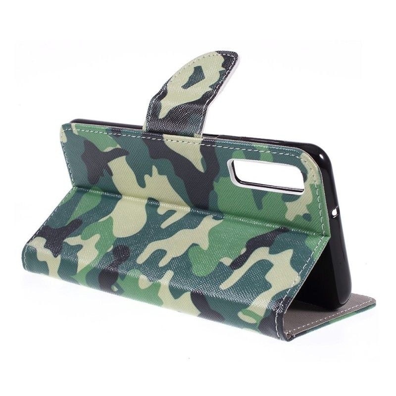 Flip Cover Læder Samsung Galaxy A7 Militær Camouflage