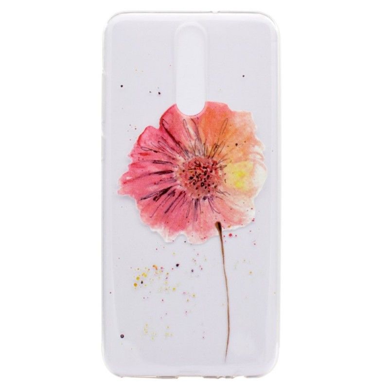 Cover for Huawei Mate 10 Lite Gennemsigtig Akvarelvalmue