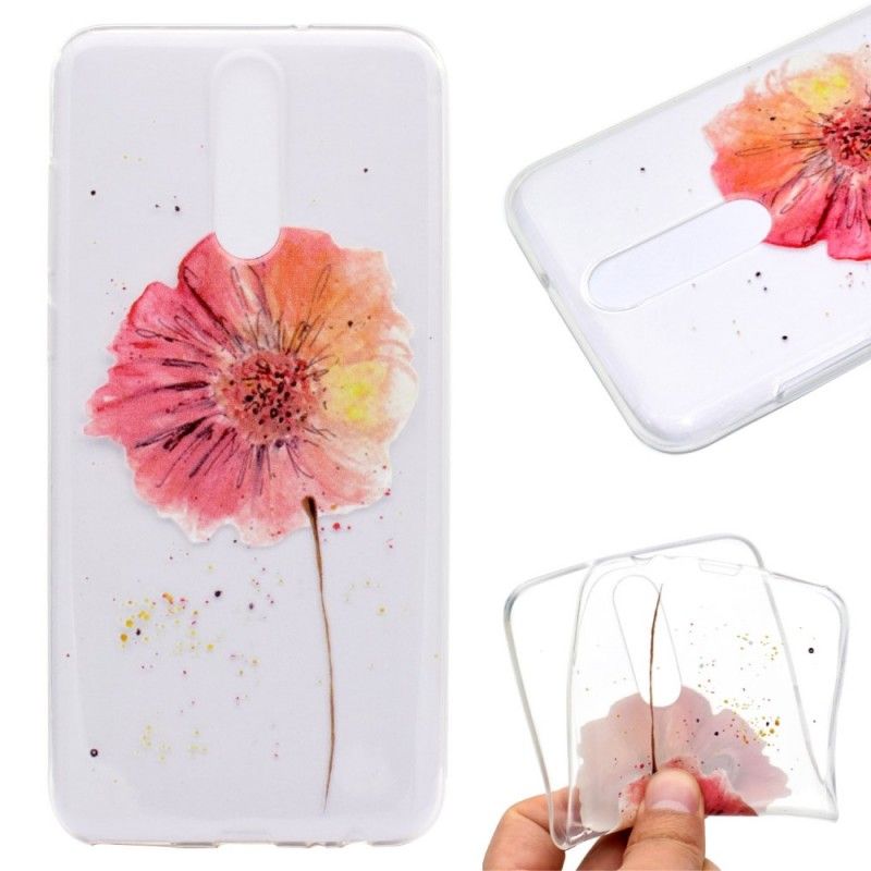 Cover for Huawei Mate 10 Lite Gennemsigtig Akvarelvalmue