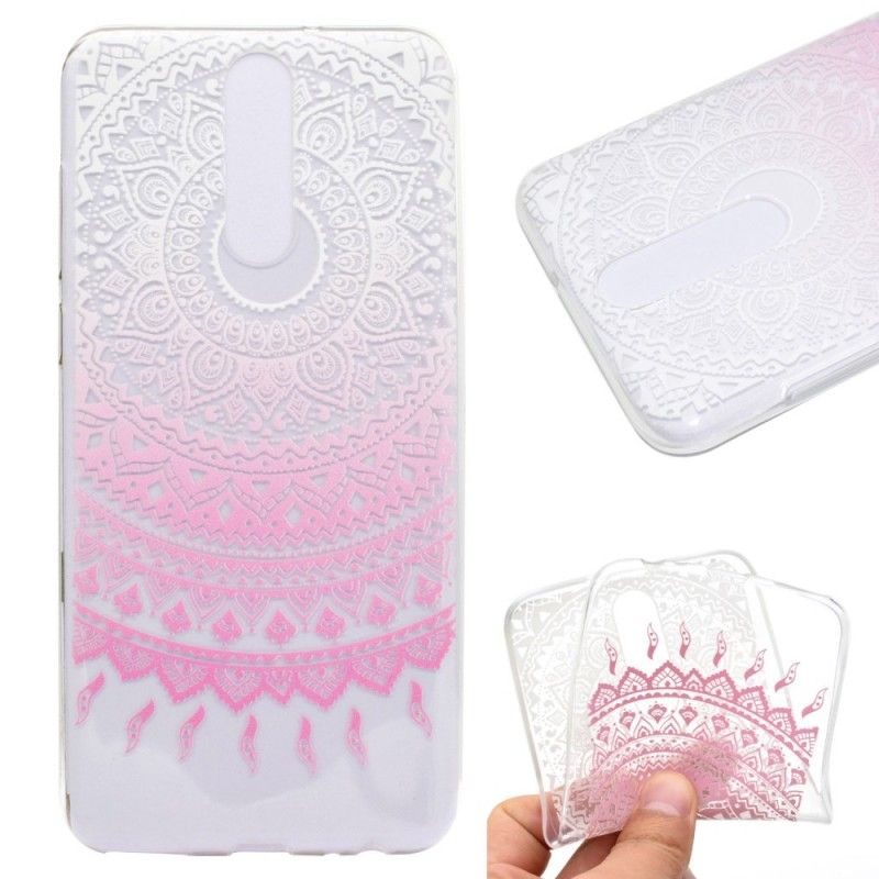 Cover for Huawei Mate 10 Lite Lyserød Gennemsigtig Farverig Mandala