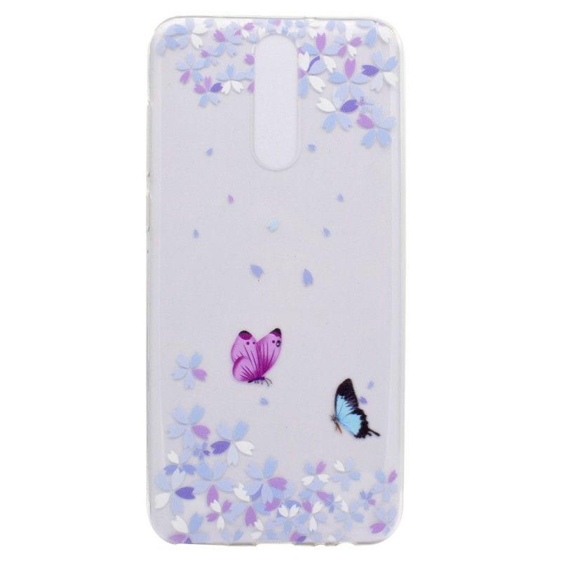 Cover Huawei Mate 10 Lite Gennemsigtige Sommerfugle Og Blomster Original