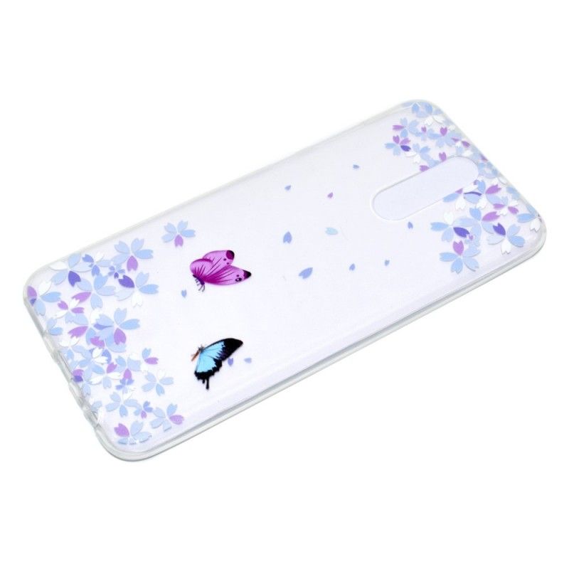 Cover Huawei Mate 10 Lite Gennemsigtige Sommerfugle Og Blomster Original