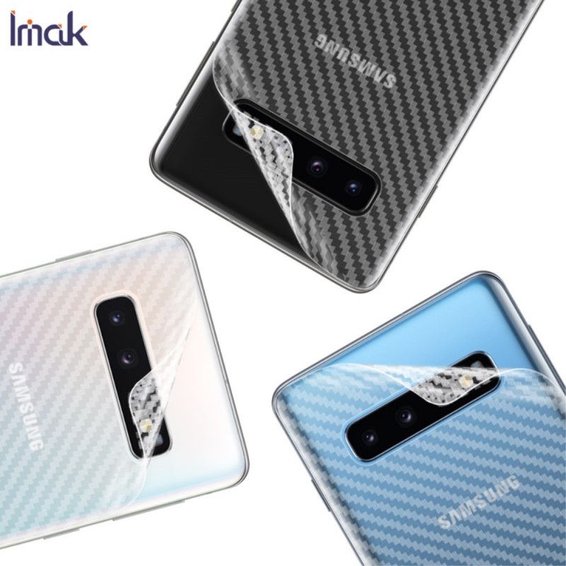 Bagbeskyttelsesfilm Samsung Galaxy S10 Carbon Stil Imak