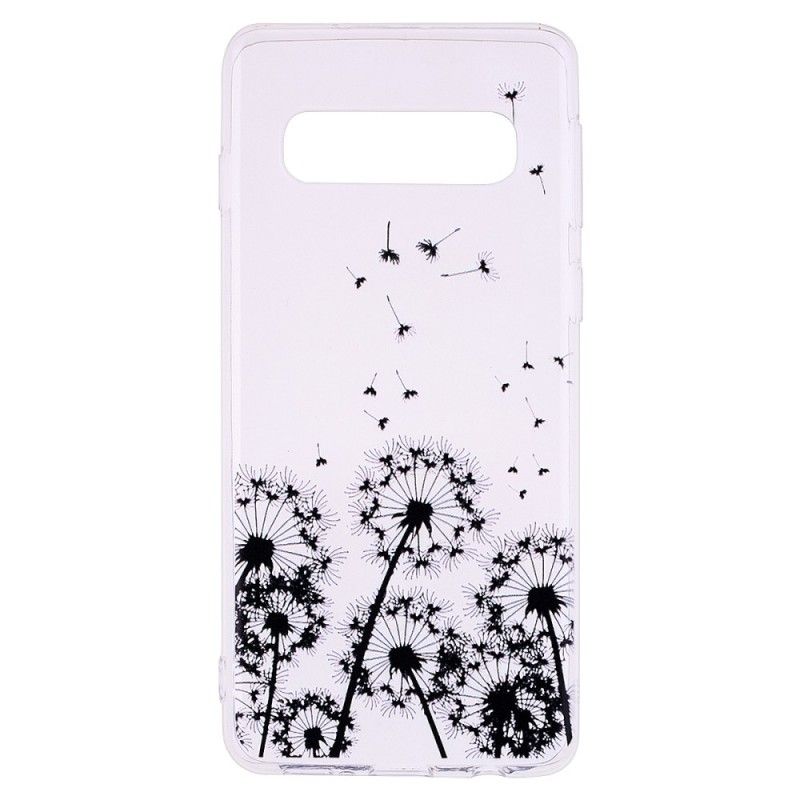 Cover for Samsung Galaxy S10 Gennemsigtige Sorte Mælkebøtter