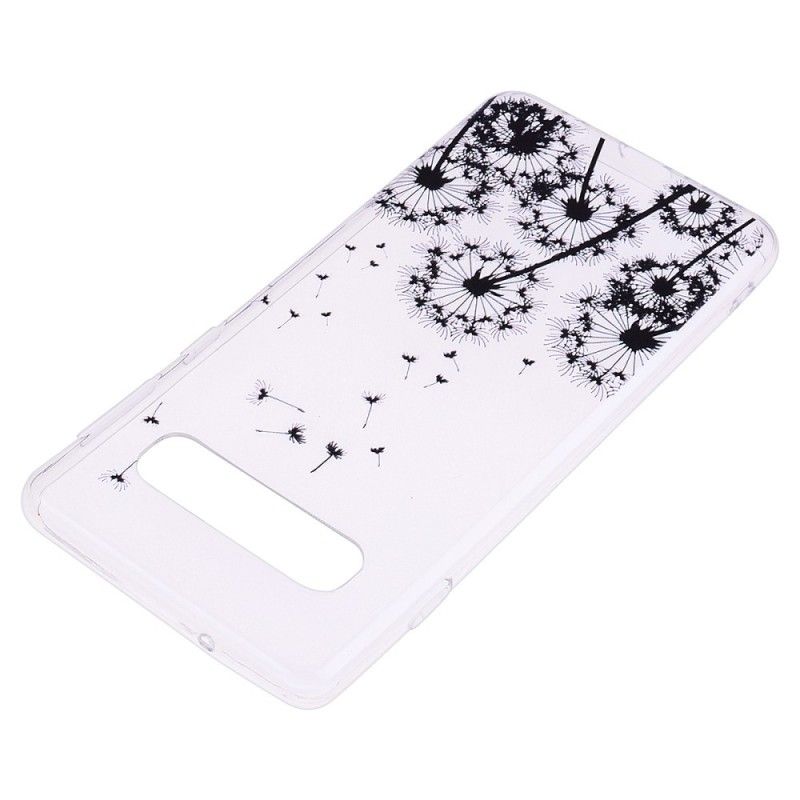 Cover for Samsung Galaxy S10 Gennemsigtige Sorte Mælkebøtter