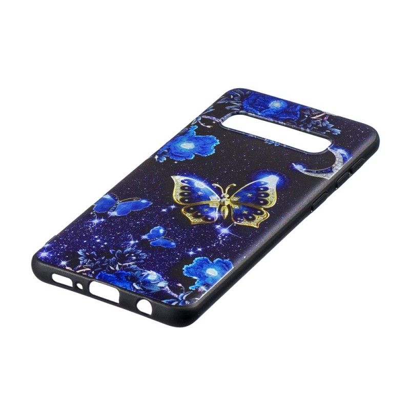 Cover for Samsung Galaxy S10 Gylden Sommerfugl