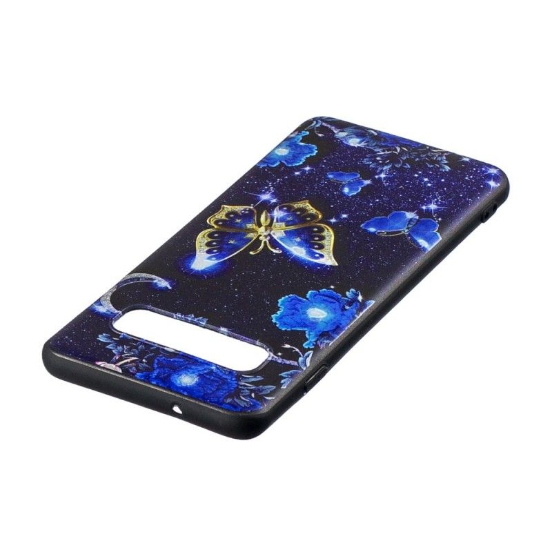 Cover for Samsung Galaxy S10 Gylden Sommerfugl