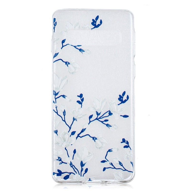 Cover for Samsung Galaxy S10 Hvide Blomster