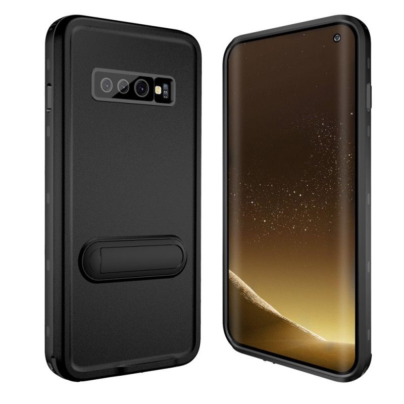 Cover for Samsung Galaxy S10 Sort Vandtæt Med Redpepper Support