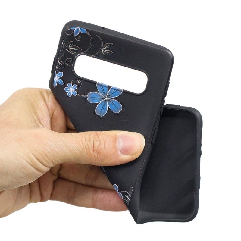 Cover Samsung Galaxy S10 Blå Blomster