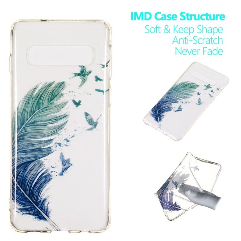 Cover Samsung Galaxy S10 Farvede Fjer