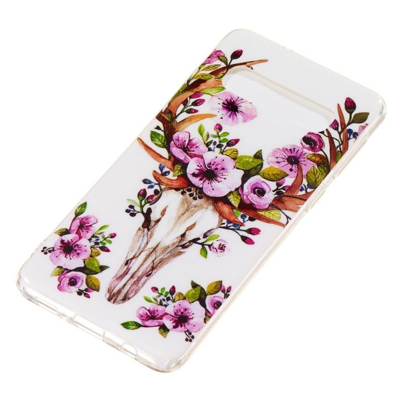 Cover Samsung Galaxy S10 Fluorescerende Blomstrende Elg