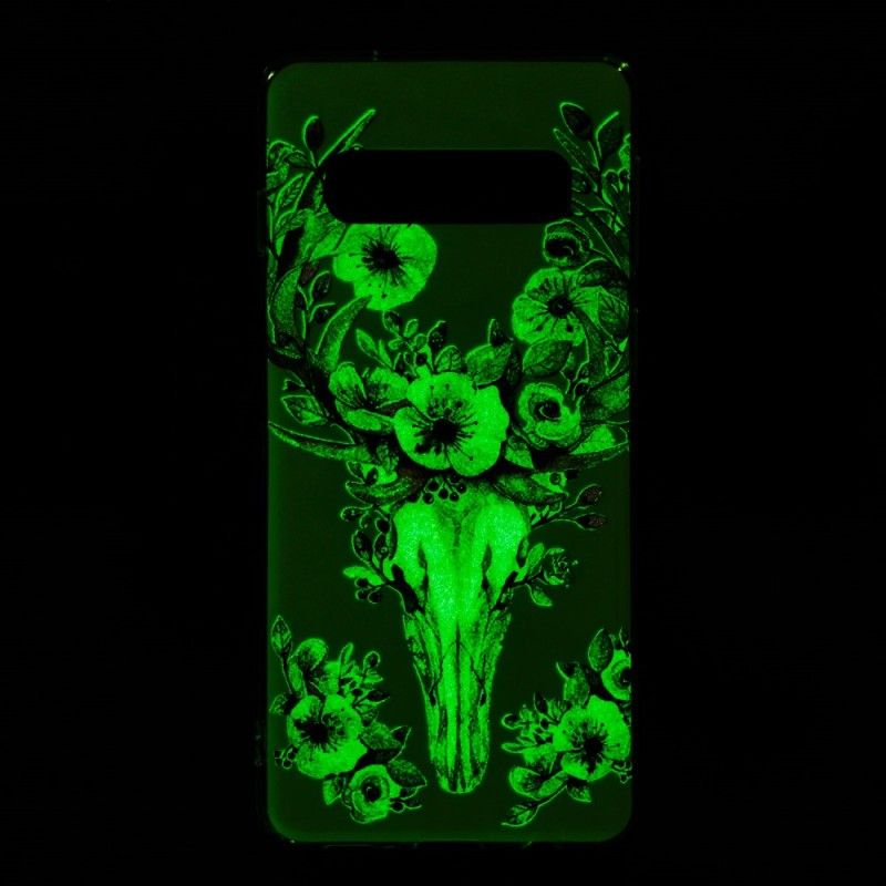 Cover Samsung Galaxy S10 Fluorescerende Blomstrende Elg