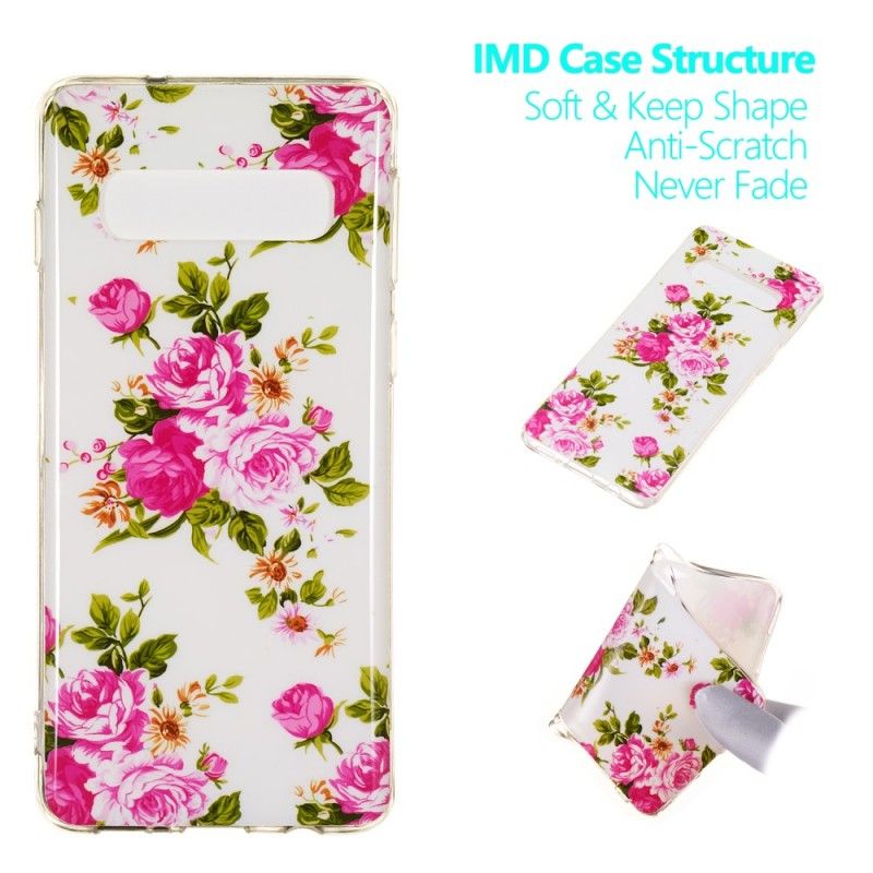 Cover Samsung Galaxy S10 Fluorescerende Frihedsblomster Beskyttelse