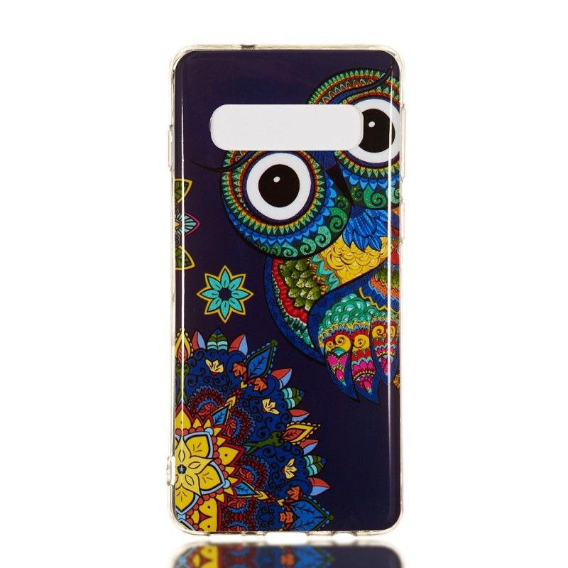 Cover Samsung Galaxy S10 Fluorescerende Mandalaugle Beskyttelse