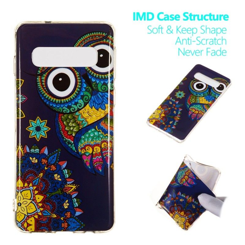 Cover Samsung Galaxy S10 Fluorescerende Mandalaugle Beskyttelse