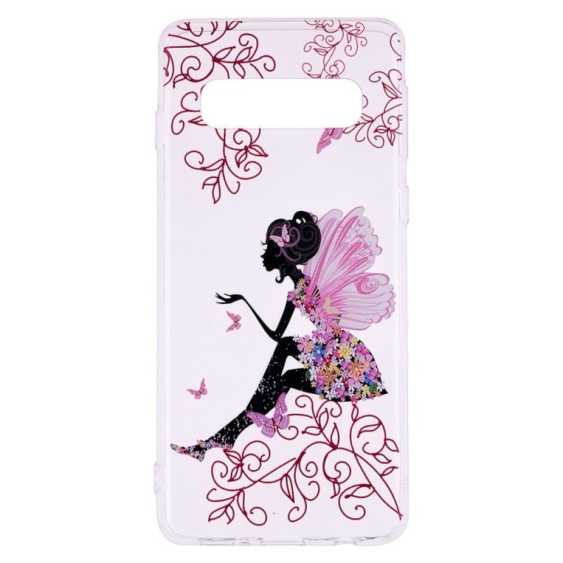 Cover Samsung Galaxy S10 Gennemsigtig Blomsterfe Beskyttelse