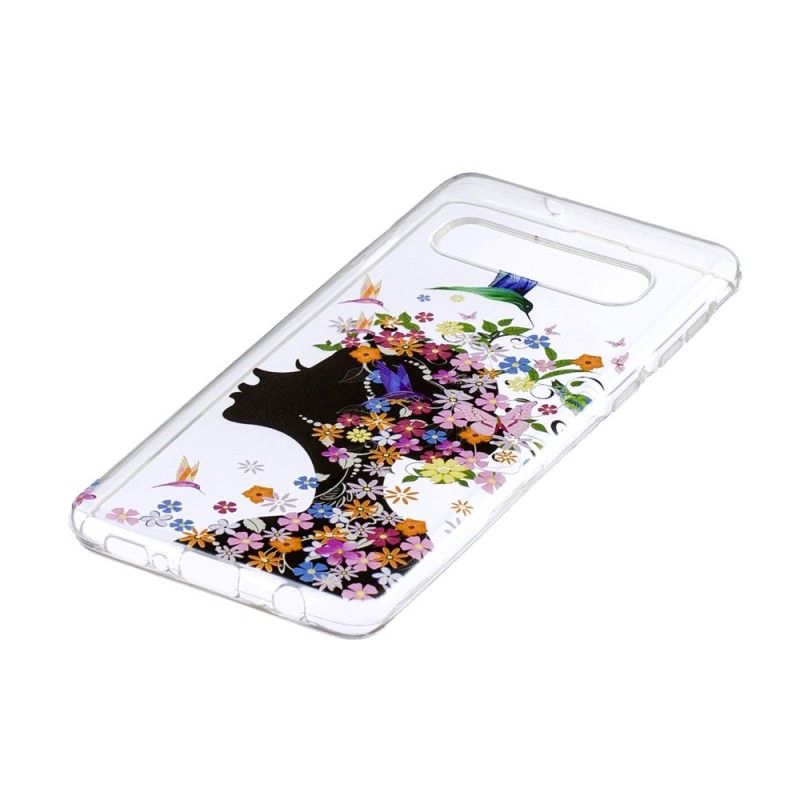 Cover Samsung Galaxy S10 Gennemsigtig Blomsterpige