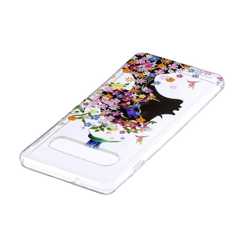 Cover Samsung Galaxy S10 Gennemsigtig Blomsterpige