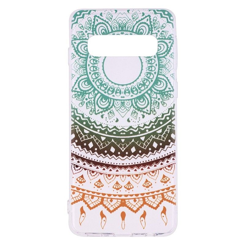 Cover Samsung Galaxy S10 Gennemsigtig Farverig Mandala Original