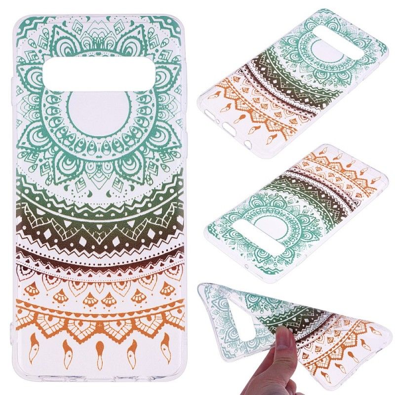 Cover Samsung Galaxy S10 Gennemsigtig Farverig Mandala Original