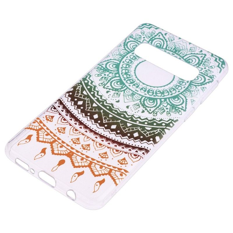 Cover Samsung Galaxy S10 Gennemsigtig Farverig Mandala Original